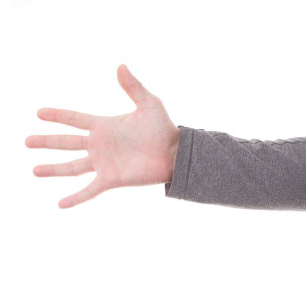 Mann Handzeichen isoliert - Foto, Bild