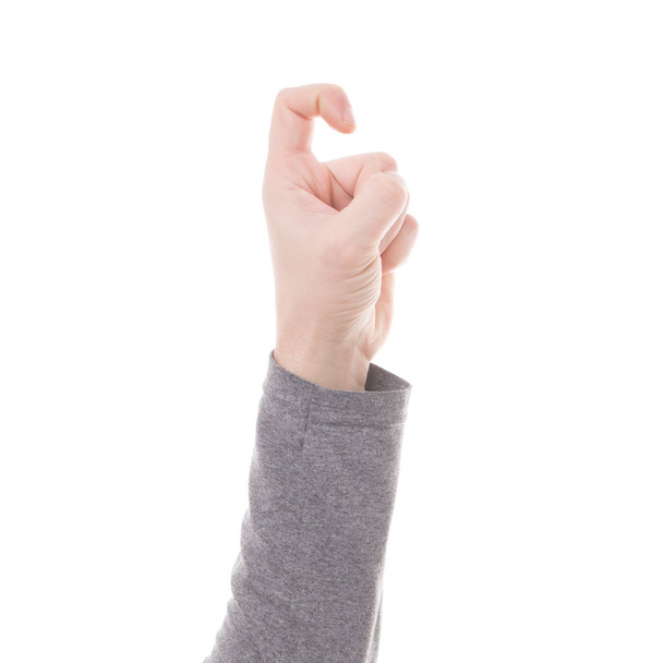 Мужской знак руки изолирован
 - Фото, изображение