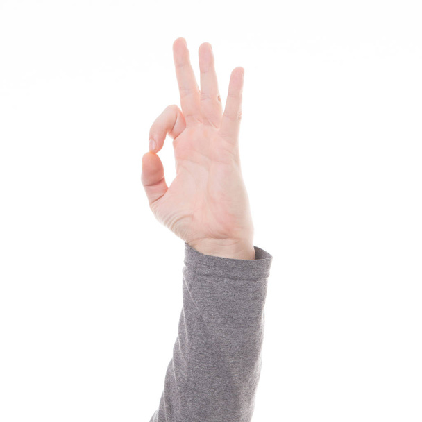 Man hand sign isolated - Foto, afbeelding
