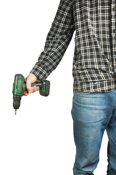 Drill in man's hand - Фото, изображение
