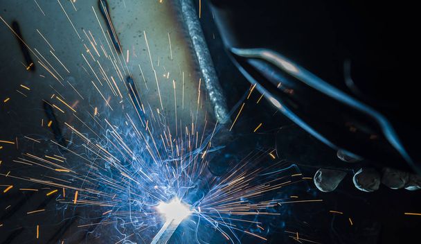 Industrial steel welder in factory technical, - Photo, Image