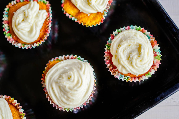 baking Oatmeal Homemade  cupcakes - Photo, Image
