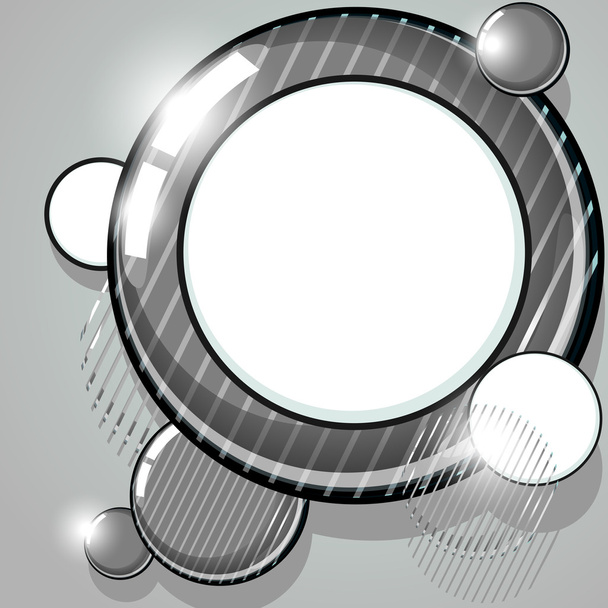 Gray striped speech bubble - Vetor, Imagem