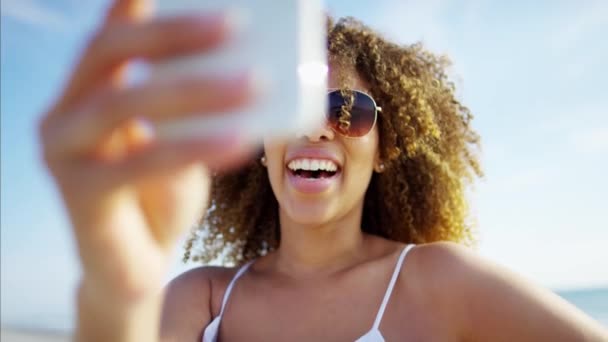 female using smart phone - Footage, Video