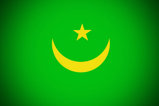 Σημαία της Μαυριτανίας, 3d Μαυριτανία εθνική σημαία εικονογράφηση σύμβολο. - Φωτογραφία, εικόνα