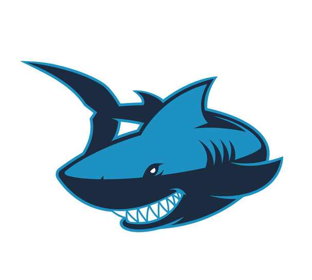Cápa logót mascot - Vektor, kép