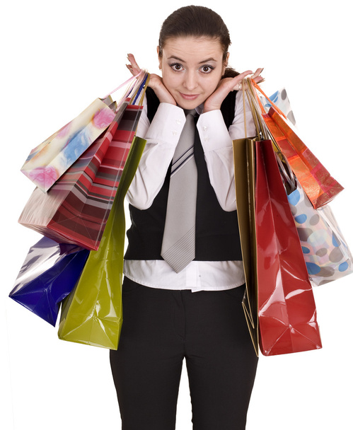 Businesswomen with bag shopping. - Fotografie, Obrázek