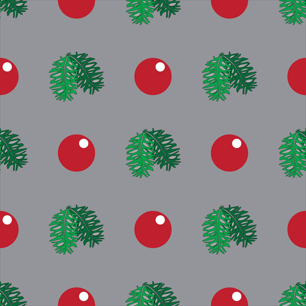 Christmas and New Year seamless hand-drawn pattern, vector illustration. - Vector, Image
