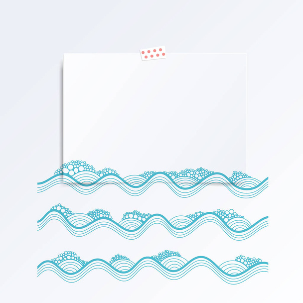 Mock up illustration. Half folded blank and surges - Vector, Image