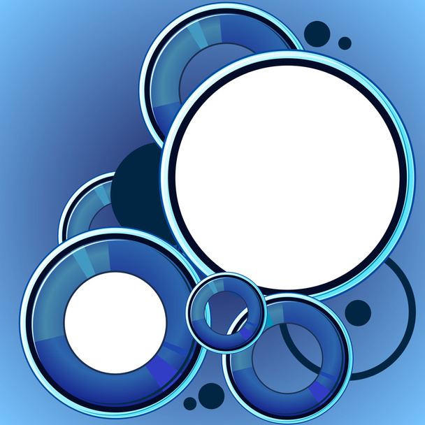 Blue abstract speech bubble - Vektor, kép