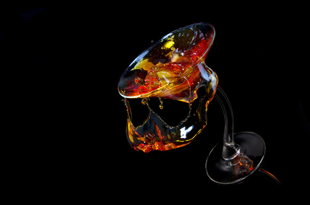 Splash in a glass of cocktail - Fotó, kép