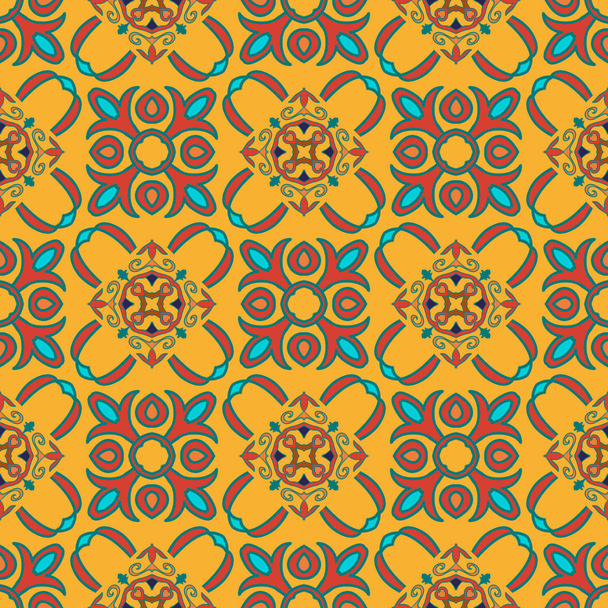 Vector seamless texture. Beautiful colored pattern for design and fashion with decorative elements - Διάνυσμα, εικόνα