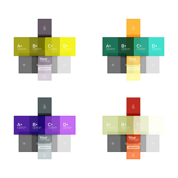Διάνυσμα χρώμα ρίγες infographics πρότυπα - Διάνυσμα, εικόνα
