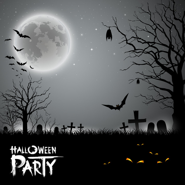 Halloween party ijesztő háttér - Vektor, kép