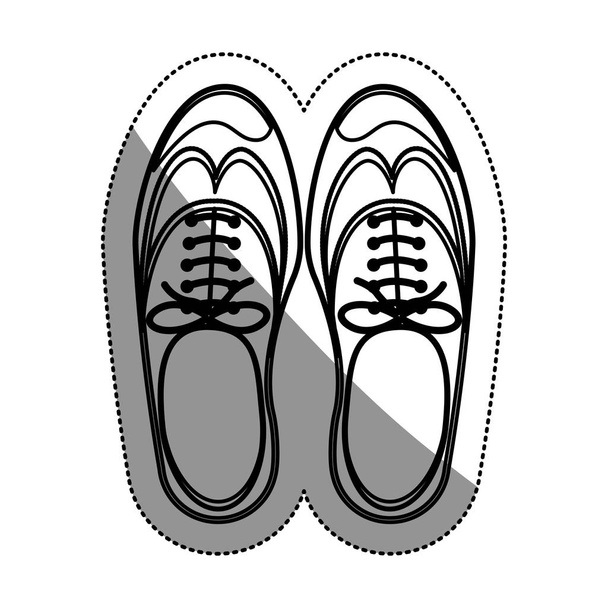 Isolated male shoes design - Vector, Image