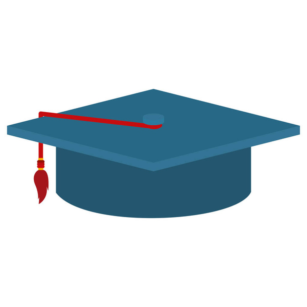 Geïsoleerde Graduation cap ontwerp - Vector, afbeelding