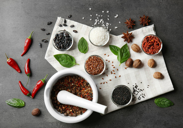 Composition with different spices - 写真・画像