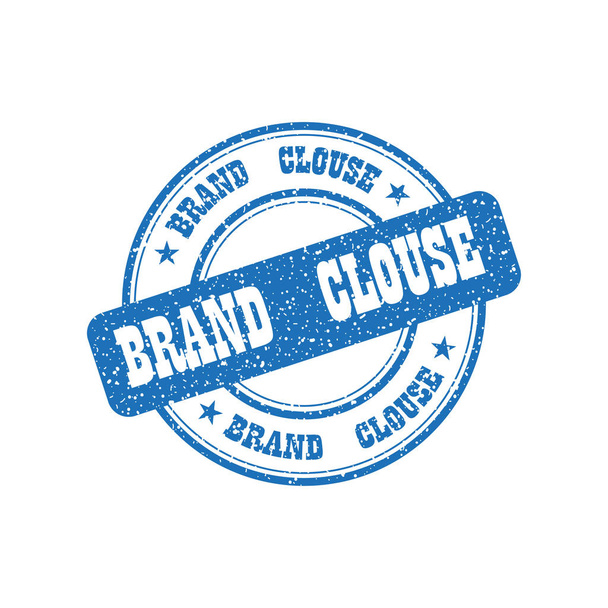 Синий логотип одежды бренда на белом фоне
 - Вектор,изображение