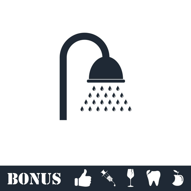 Shower icon flat - Vector, Image