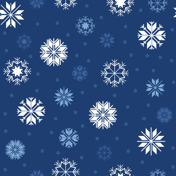 Natale modello senza soluzione di continuità con fiocchi di neve - Vettoriali, immagini
