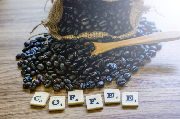Mélange de différents types de grains de café
. - Photo, image