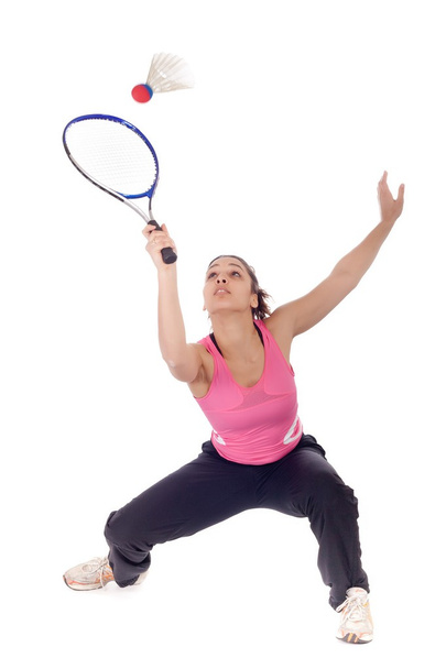 nastolatek w badmintona - Zdjęcie, obraz
