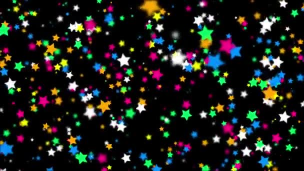 Spadające gwiazdy kolor - Materiał filmowy, wideo