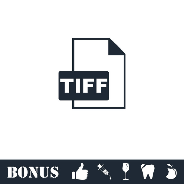 Icono de archivo TIFF plano
 - Vector, imagen
