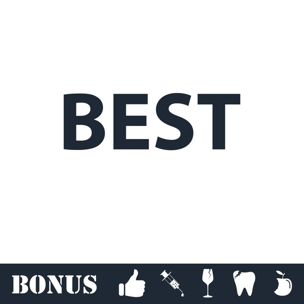 Best lettering text icon flat - Vector, Image