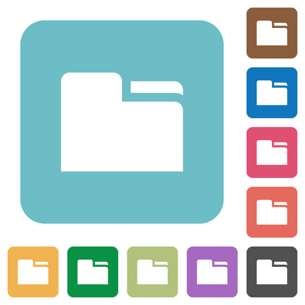 Tab folder square flat icons - Vector, Image