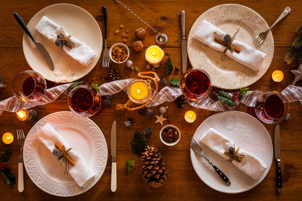 Christmas family dinner - Photo, Image