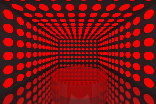 Podium em quarto vazio vermelho
 - Foto, Imagem