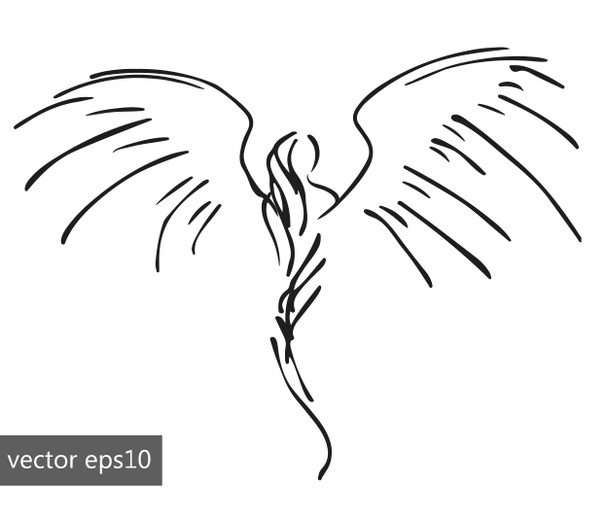 eenvoudige pinstriping engel - Foto, afbeelding