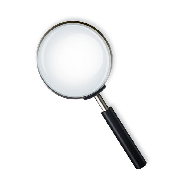 Magnifying glass isolated on white with soft shadow.jpg - Vector, Image