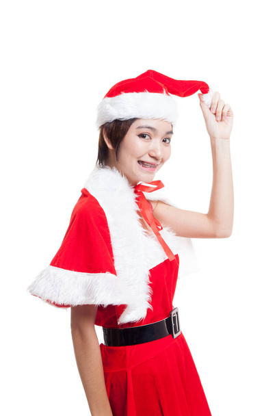 Asian Christmas Santa Claus girl. - Foto, Imagem
