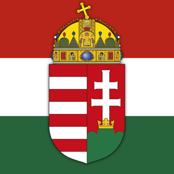 Герб Венгрии
 - Вектор,изображение