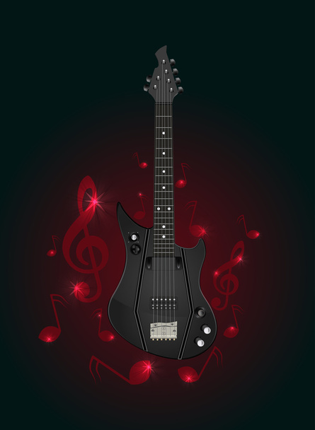 Музичні гітара
 - Вектор, зображення