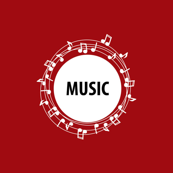 vector logo muziek - Vector, afbeelding