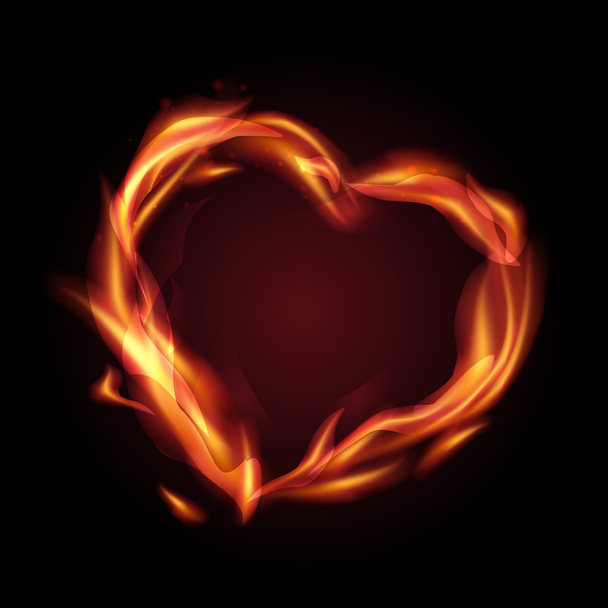 oheň srdce - Vektor, obrázek