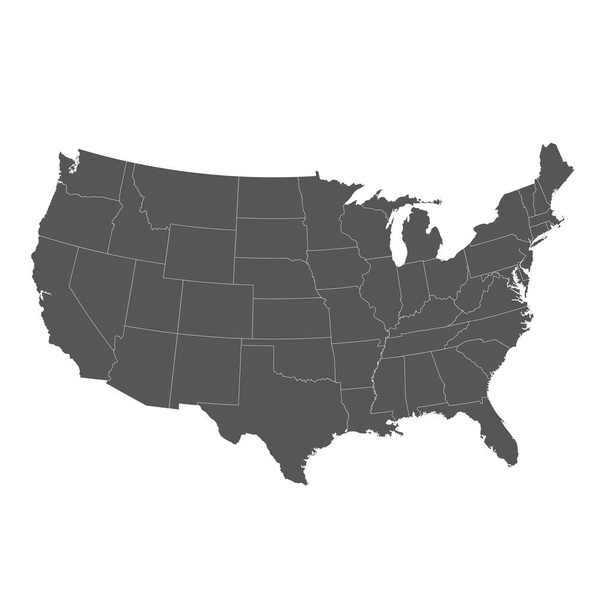Ηνωμένες Πολιτείες της Αμερικής χάρτη - Διάνυσμα, εικόνα