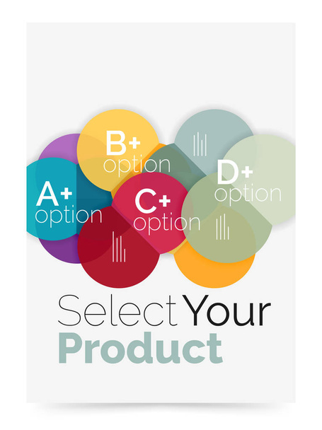 Diseño del folleto de portada de negocio con diagrama de opción seleccionada
 - Vector, Imagen