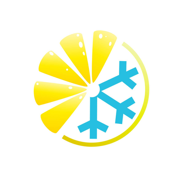 Vektor logo citrom, nyári ital - Vektor, kép