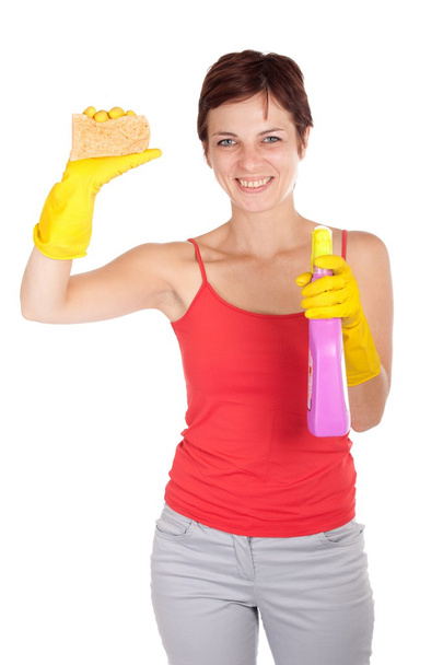 kobieta czyszczenia - Zdjęcie, obraz
