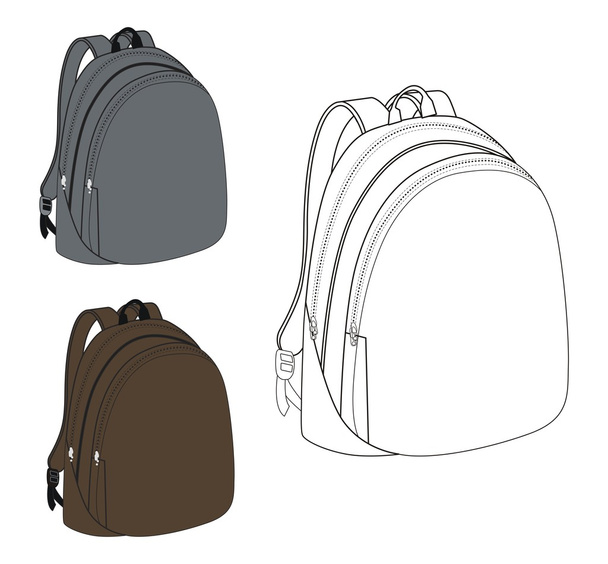 Backpack template three set - Photo, Image