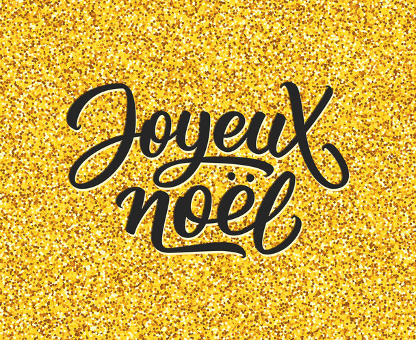 joyeux noel Schriftzug. Frohe Weihnachten auf Französisch - Vektor, Bild