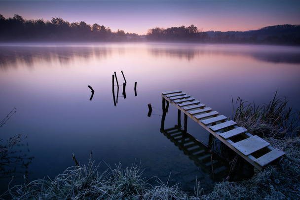 Misty lake - Photo, Image