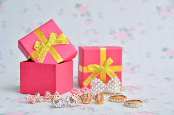 Jewelry box gifts at New Year. - Photo, Image
