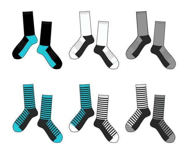 Socks template rough - Vector, Image