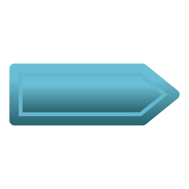 Player blue button icon, flat style - Vector, Image