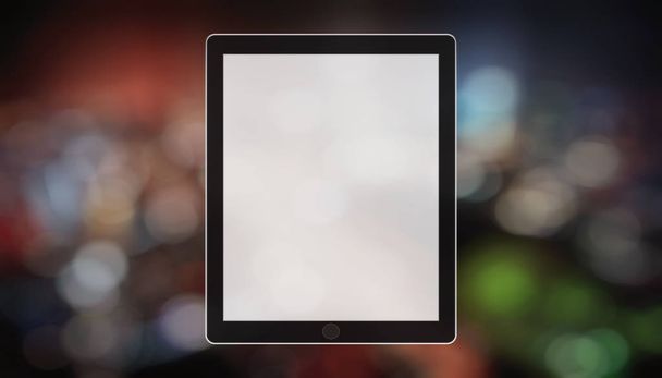 tablet blurred night background - Foto, imagen